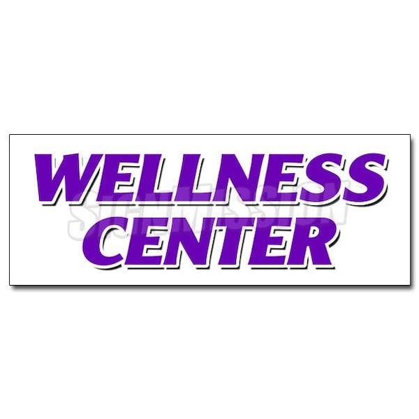 Signmission WELLNESS CENTER DECAL sticker chiropractic chiropractor fitness center, D-12 Wellness Center D-12 Wellness Center - main